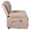Masážne polohovacie kreslo s vyhrievaním, hnedá, LIFTELO