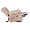 Masážne polohovacie kreslo s vyhrievaním, hnedá, LIFTELO