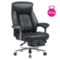 Kancelárske kreslo, čierna ekokoža/chróm, nosnosť 150 kg, URIEN
