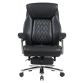 Kancelárske kreslo, čierna ekokoža/chróm, nosnosť 150 kg, URIEN