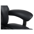 Kancelárske kreslo, čierna ekokoža/chróm, nosnosť 150 kg, URIEN