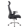 Kancelárske kreslo, čierna/chróm, HOLGER