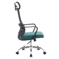 Kancelárske kreslo, čierna/zelená/chróm, RANDY