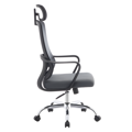 Kancelárske kreslo, čierna/sivá/chróm, RANDY