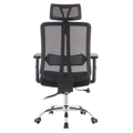 Kancelárske kreslo, čierna/chróm, DUVAL