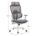 Kancelárske kreslo, sivá/chróm, BYRON