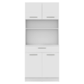 Štvordverový kredenc, biela, DOMIS NEW