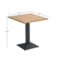 Jedálenský bistro stôl, dub sonoma/čierna, 70x70 cm, RINALDO TYP 1