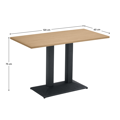 Jedálenský bistro stôl, dub sonoma/čierna, 120x60 cm, RINALDO TYP 2