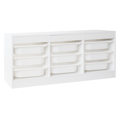 Organizér s úložnými boxami, biela, TRIMAL NEW
