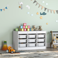 Organizér s úložnými boxami, biela, TRIMAL NEW