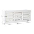 Organizér s úložnými boxami, biela, TRIMAL NEW