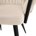 Jedálenské kreslo, svetlobéžová Velvet látka/čierna, BLER