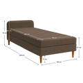 Posteľ, 110x200, molitanová, hnedá, BRUNY