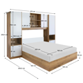Posteľ s nadstavcom, 160x200, biela vysoký lesk HG, MILAGA