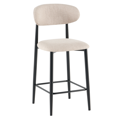 Barová stolička, béžová látka/čierna, ZAJDA TYP 2