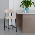 Barová stolička, béžová látka/čierna, ZAJDA TYP 2