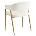 Dizajnové jedálenské kreslo, krémová/buk, NIZAR TYP 1