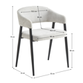 Dizajnové jedálenské kreslo, svetlosivá/čierna, NIZAR TYP 2