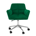 Kancelárske kreslo, smaragdová Velvet látka/chróm, HAGRID NEW