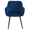 Dizajnové kreslo, modrá Velvet látka, FEDRIS 2 NEW