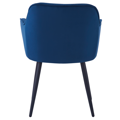 Dizajnové kreslo, modrá Velvet látka, FEDRIS 2 NEW