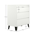 Komoda, biela, BOGAN NEW 3S70