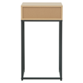 Konzolový stolík so zásuvkou, dub/čierna, LERTOS