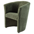 Klubové kreslo, zelená látka Coral, CUBA