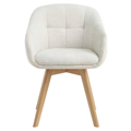 Otočné jedálenské kreslo, krémová/buk, DIMER