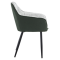 Dizajnové kreslo, zelená/svetlosivý melír/čierna, KATRIEL