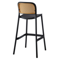 Barová stolička, stohovateľná, čierna/béžová, RAVID NEW TYP 3