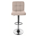 Barová stolička, sivohnedá taupe látka/chróm, KANDY 2 NEW