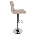 Barová stolička, sivohnedá taupe látka/chróm, KANDY 2 NEW