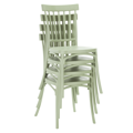 Stohovateľná stolička, olivovozelená SAZEN NEW
