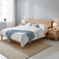 Manželská posteľ, 180x200, masívne drevo, prírodná, BEDIA