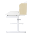Rastúci písací stôl, prírodná/biela, ADAN