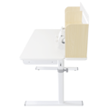 Rastúci písací stôl, prírodná/biela, ADAN