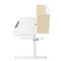Rastúci písací stôl, prírodná/biela, ADAN