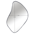 Asymetrické zrkadlo, čierny kovový rám, NEVES TYP 3