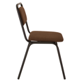 Zasadacia stolička, stohovateľná, hnedá, VISITOR