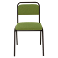 Zasadacia stolička, stohovateľná, zelená, VISITOR
