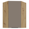Horná rohová skrinka, sandgrau/dub artisan, FRISBO 60x60 GN-90 1F