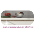 Skrinka dolná dvojdverová, biely vysoký lesk HG, LINE WHITE