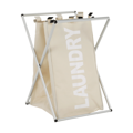 Látkový kôš na prádlo, sivobéžová, LAUNDRY TYP 1