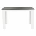 Jedálenský stôl 120x80, DTD laminovaná/ABS hrany, Biela/Čierna, KRAZ