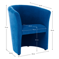 Kreslo, modrá, CUBA