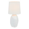 Keramická stolná lampa, biela, QENNY TYP 1