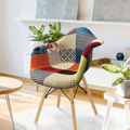 Kreslo, patchwork/buk, TOBO 4 NEW