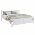 Posteľ, borovicové drevo/biela, 160x200, LUCAS NEW